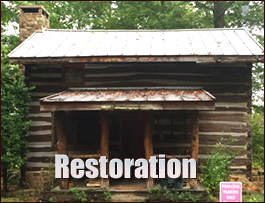 Historic Log Cabin Restoration  Pine Hall, North Carolina